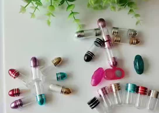 हेक्सागोनल सिंगल पिल कंटेनर 13mm 2ml क्लियर खाली कैप्सूल